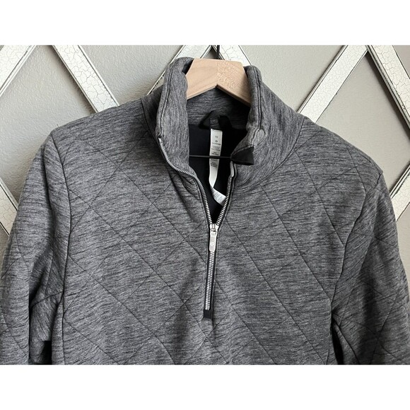 Lululemon Forever Warm 1/2 Zip Quilted Pullover Women's 10 - Gray - Picture 2 of 9